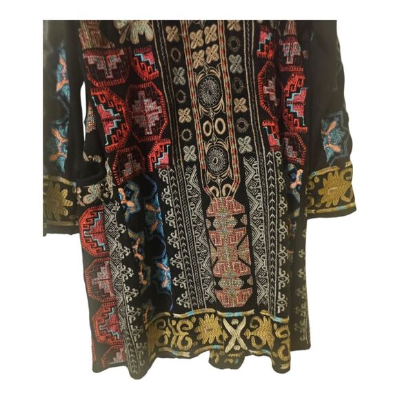 SOLD!! BIYA JOHNNY WAS Tulum Embroidered Hooded Duster Cardigan - Size XL - Picture 4 of 9
